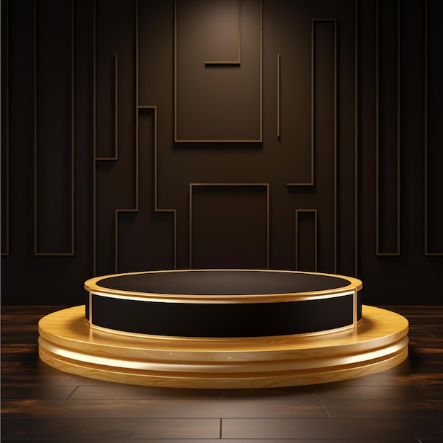 AI 3D Luxury Marble Podium Product Background