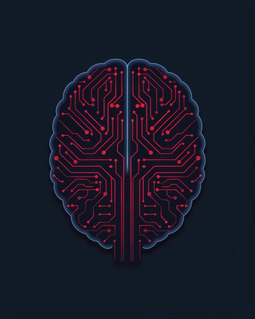 ai algorithm neural networks and data processing elements conceptual image on ai development