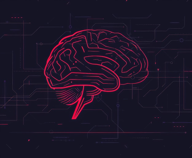 ai algorithm neural networks and data processing elements conceptual image on ai development