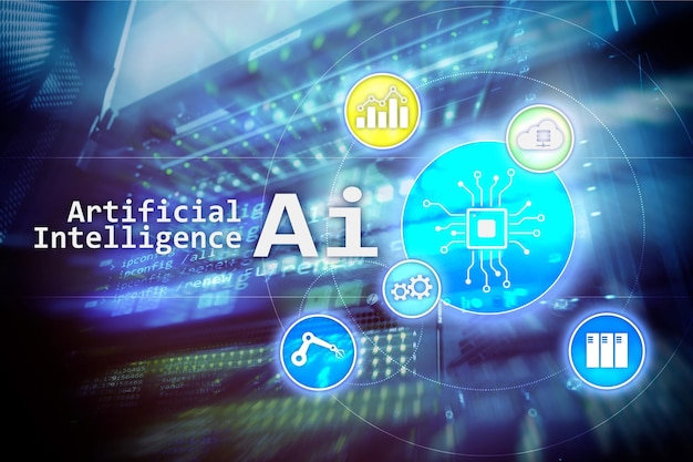 ai artificial intelligence automation and modern information technology concept on virtual screen