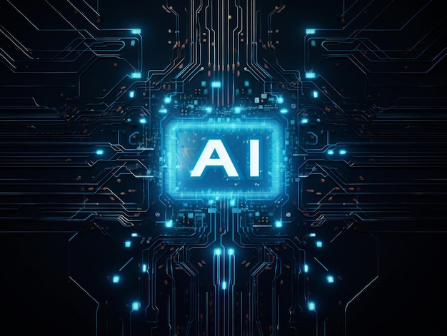 AI Artificial Intelligence conceptconceptual image Modern technology internet and networking