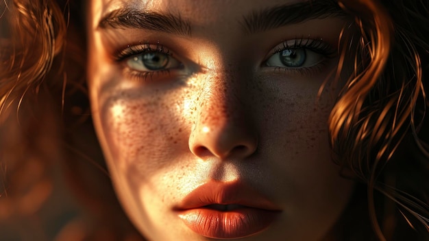 AI attractive face ultrarealistic background