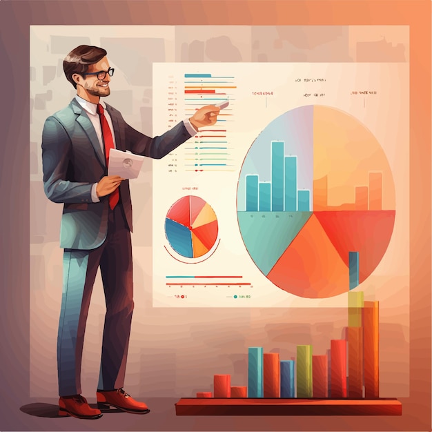 AI Business Data Analytics Infographic Financial Data Charts