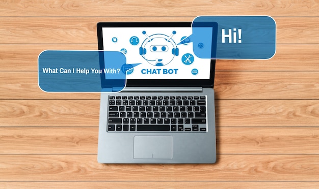 Концепция интеллектуального цифрового приложения обслуживания клиентов ai chatbot.