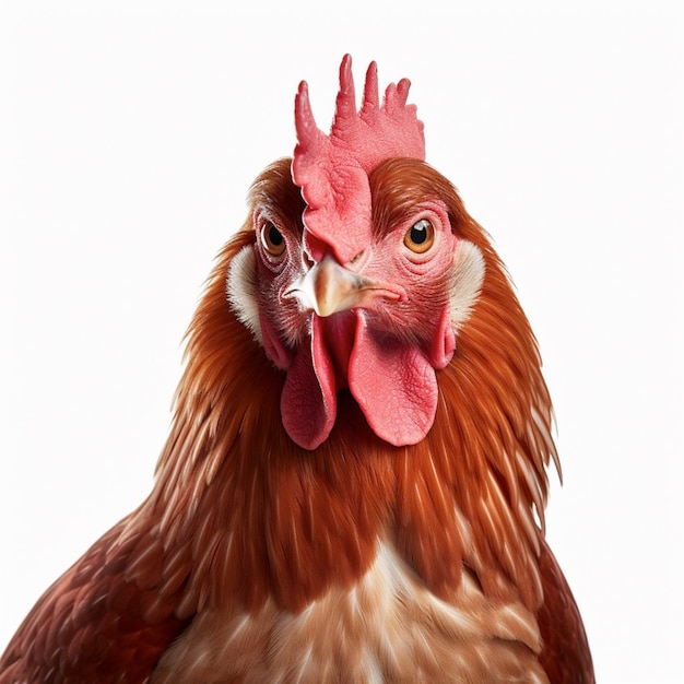 AI Chicken on a White Background