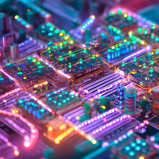 Premium AI Image AI of a circuit board with intricate electronic