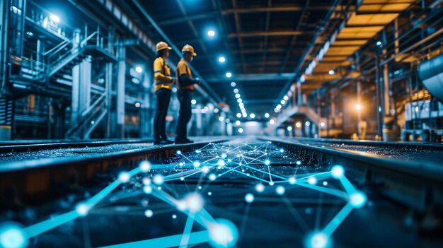 Foto i modelli di circuiti ai il futuro dell'intelligenza logistica connessa