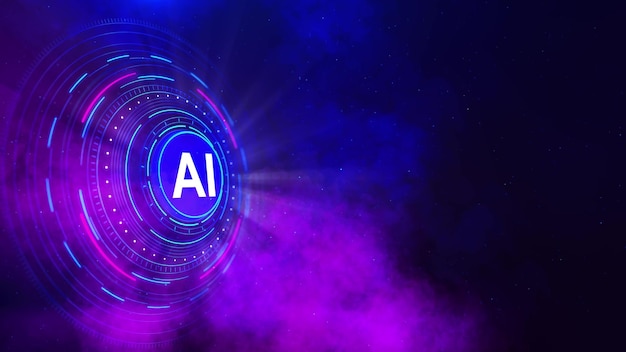 AI-concept Futuristische illustratie van digitale technologie
