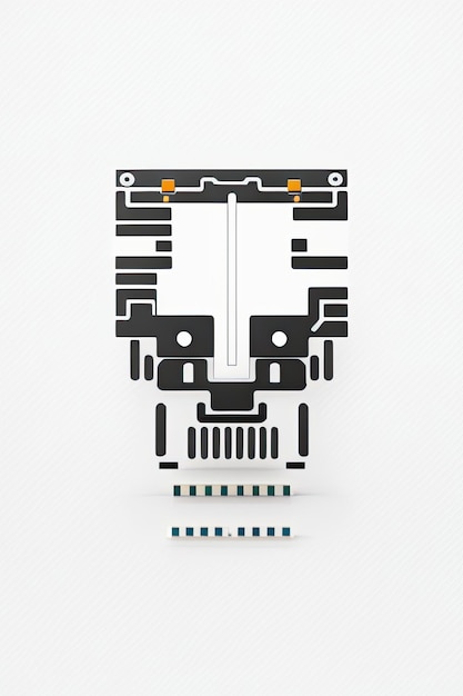 Ai-concept met gegenereerde microprocessors en robotchips