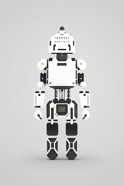 Ai-concept met gegenereerde microprocessors en robotchips