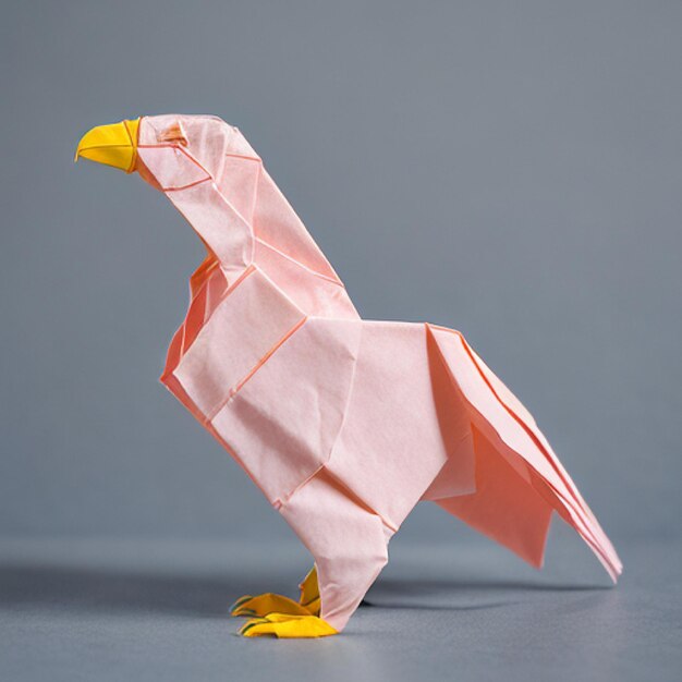 Photo ai covered origami style bird