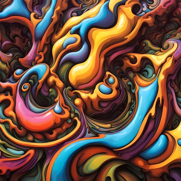 AI of detailed illusions texture and pattern made of colorful light