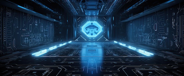 Foto ai digitale achtergrond met de gedetailleerde achtergrond elementen cryptidcore futuristische mechanische precisio