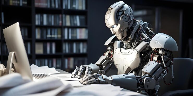 Photo ai in document analysis image of machine learning algorithms extracting data from documents concept document analysis image recognition machine learning algorithms data extraction ai technology