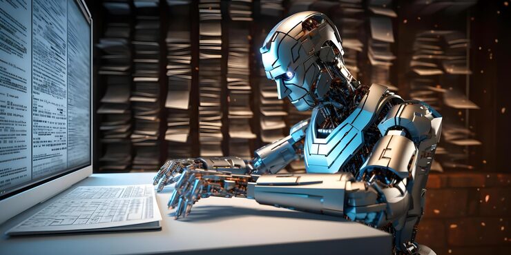 Photo ai in document analysis machine learning algorithms extract data from unstructured documents concept document analysis machine learning algorithms data extraction unstructured documents ai