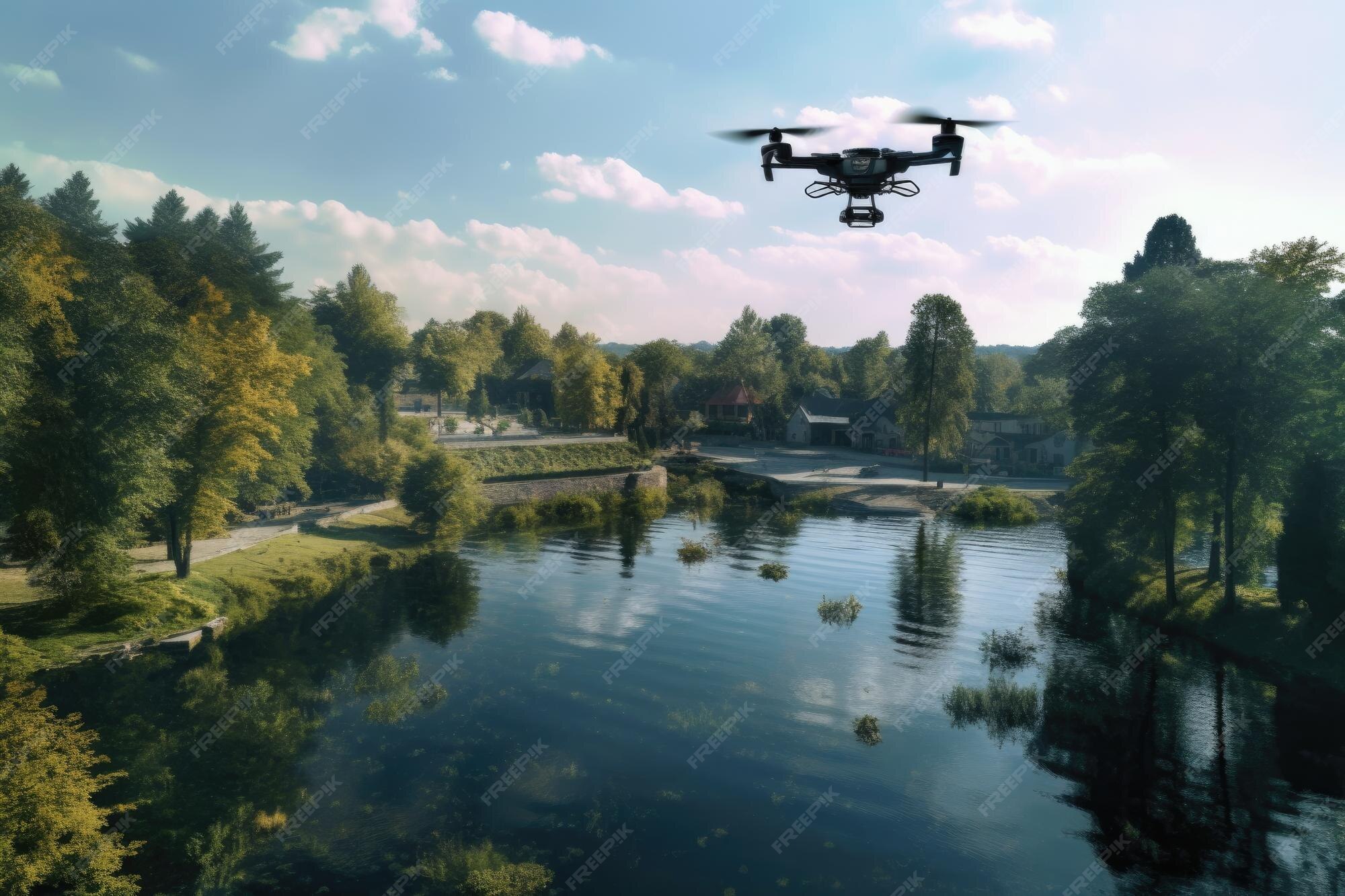 Ai drone performing aerial surveillance created with Circuit Diagram