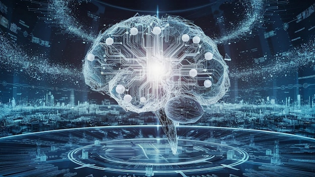 AI en Big Data Concept 3D Rendering