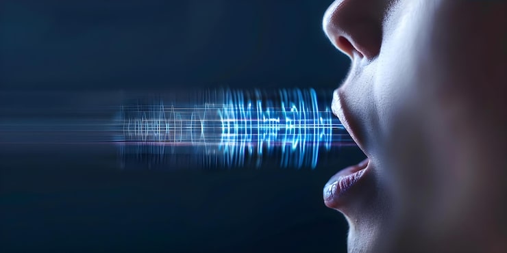 Photo ai entity communicates through voice using nlp speech recognition and computational linguistics concept ai communication voice recognition natural language processing computational linguistics