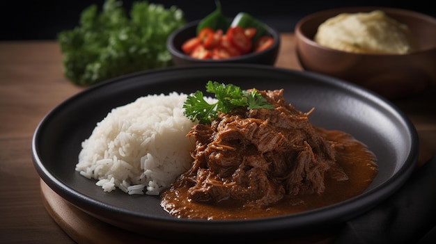 AI Food Rendang Indonesian Cuisine