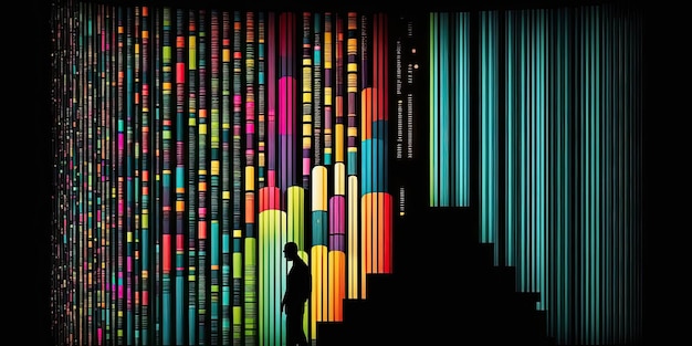 Ai gegenereerd illustratie enorm database data-analysemagazijn