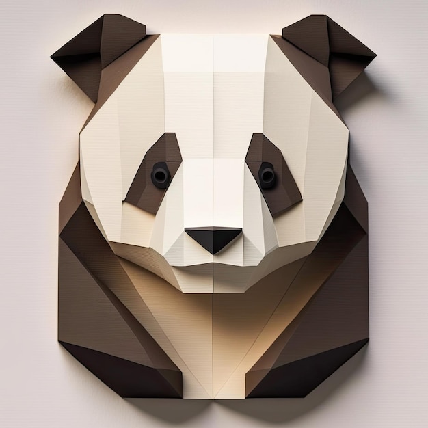 Ai gegenereerd illustratie origami panda