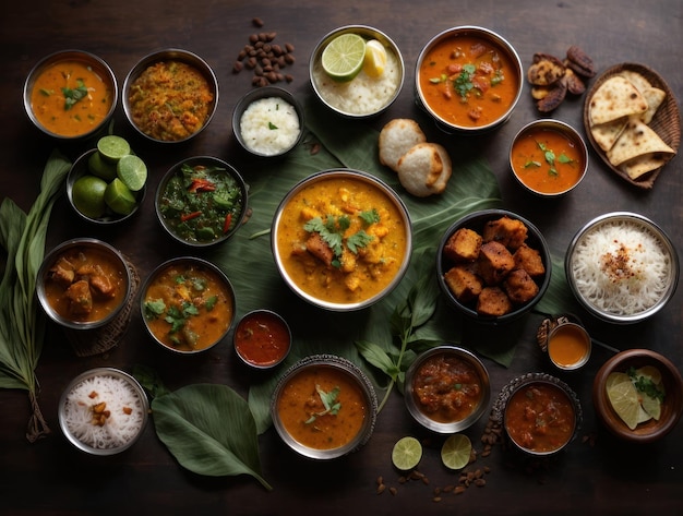 AI gegenereerd Savoring South Indian Cuisine Professionele Knolling Fotografie