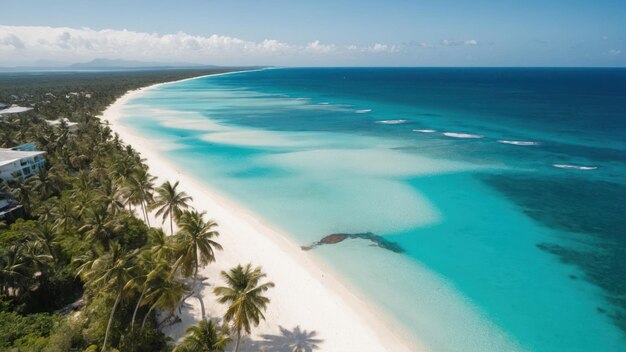 AI gegenereerde Aerial Symphony boeiende strand schoonheid