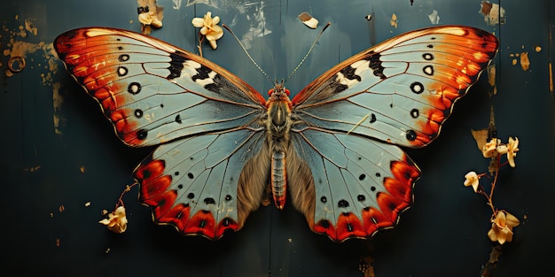 AI Gegenereerde AI Generatieve Lunar mot vlinder vlieg insect bug Mooie nacht magisch vliegen