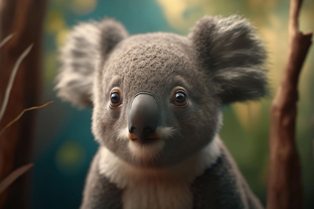 AI gegenereerde illustratie van een pluche koalabeer