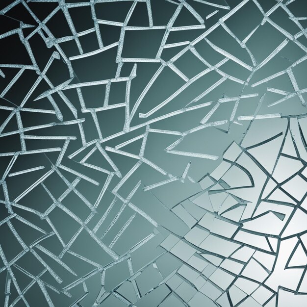 Ai gegenereerde inhoud Shattered Reality Broken Glass in Closeup