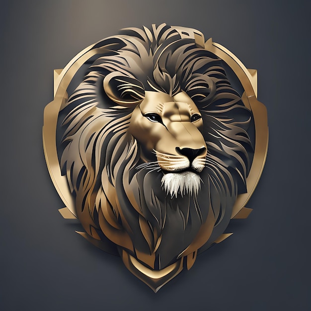 AI gegenereerde Lion Logo
