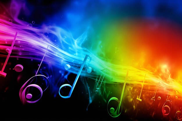 Photo ai generate colorful music background
