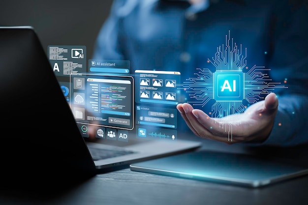 Premium Photo | Ai generate concept Artificial Intelligence Content ...