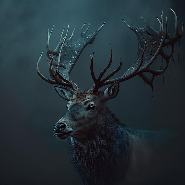 AI generate nature deer photogaraphy