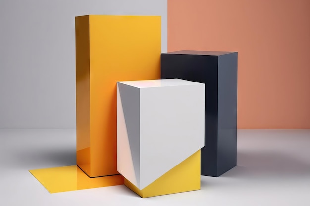 AI generated 3d Abstract scene podium mockup for product presentation