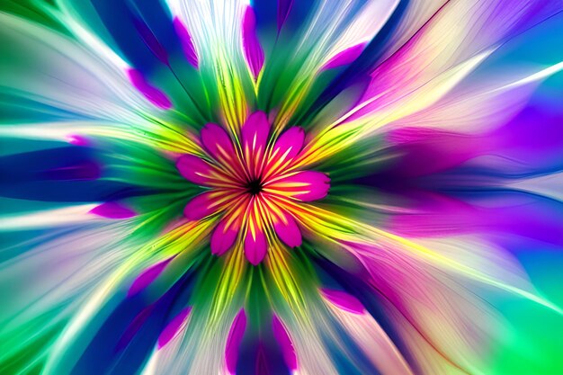 Photo ai generated abstract pink flower painting