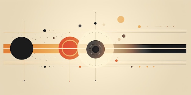 Photo ai generated ai generative abstract geometric shape round poster galaxy space universe in minimal style graphic art