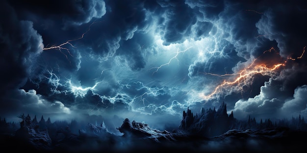 AI Generated AI Generative Abstract thunder storm energy light background decoration pattern rexture nature flash Graphic Art