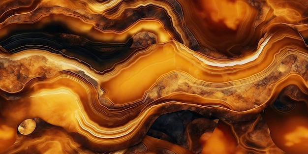 AI Generated AI Generative Agate strone abstract geometric yellow orange pattern decoration