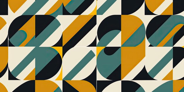 AI generated AI Generative Bauhaus background pattern poster decoration illustration