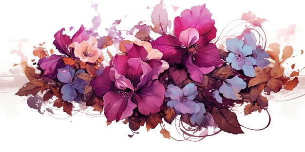 AI Generated AI Generative Beautiful decorative blossom bloom botanical floral pink flowers