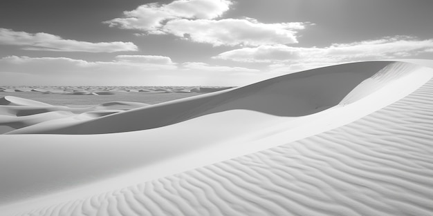 Photo ai generated ai generative beautiful white sand dune with blue sky graphic art