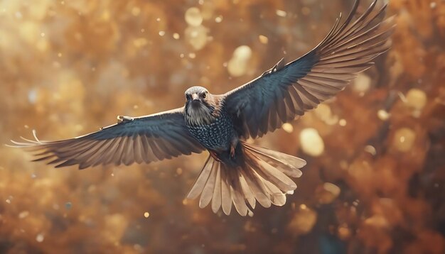 AI Generated AI Generative bird flying with fantastic background