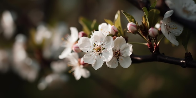 AI生成 AI生成 桜が咲く 花木 植物 装飾的 ロマンチック