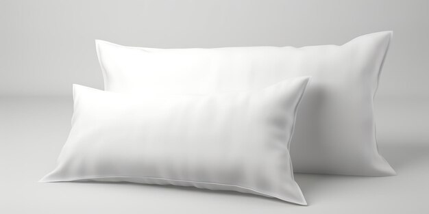 Foto ai generato ai generativo pulito bianco sonnellino cuscino da letto mock up arte grafica illustrazione