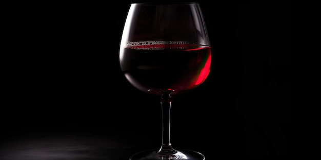 AI Generated AI generative Close macro photo mock up of glass wine red