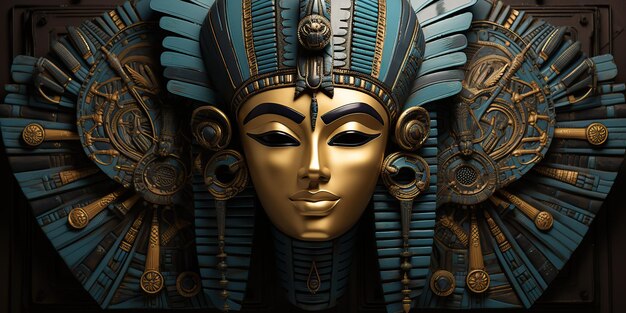 Искусственный интеллект (ИИ) Генеративная египетская скульптура история древний фараон смерть царь храм бога