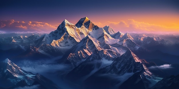 AI Generated AI Generative Everest mountain great landscape adventure nepal outdoor