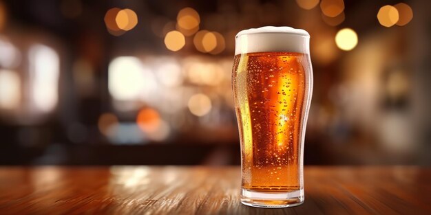 AI Generated AI Generative Fresh draft blies bee mug glas alcohol ar bar pub tafel