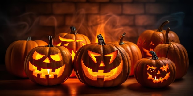 Ai generated ai generative halloween spooky boo scary horro night pumpkin